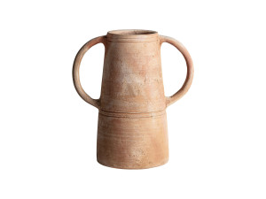 Круглая глиняная ваза