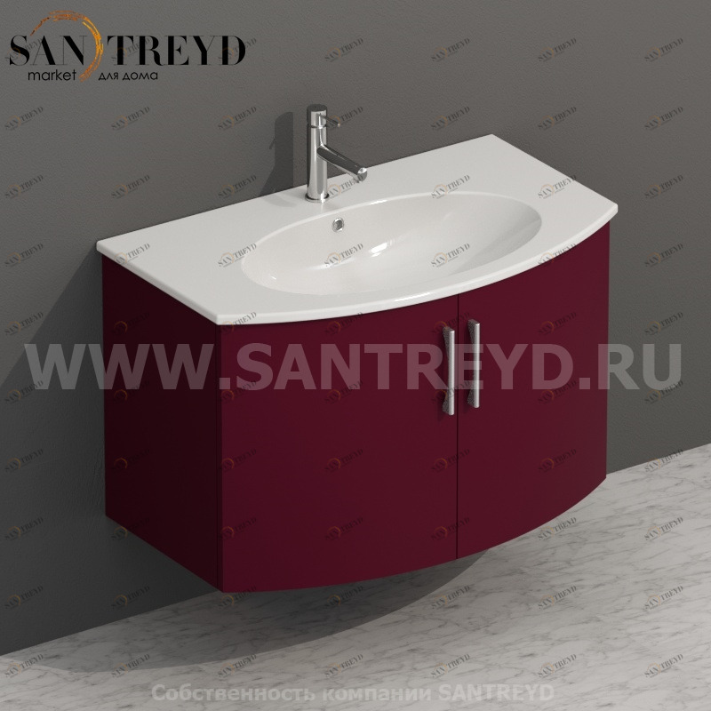 MDMA80Y055 Тумба с двумя створками 78 см красная Globo 4ALL Италия Ceramica Globo