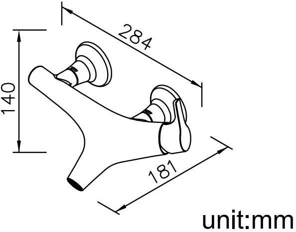 JUSTIME Смеситель для ванны настенный однорычажный из хромированной латуни Nature 6927-w0-80cp - Вид №2