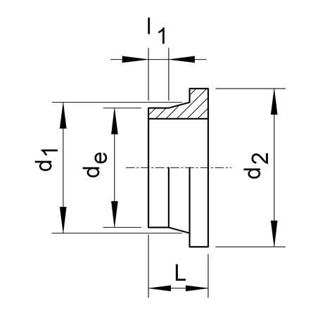 SANIT 17219000000 Сто конец, PP, SDR 11, короткий, с гладкой уплотнительной поверхностью  - Вид №1