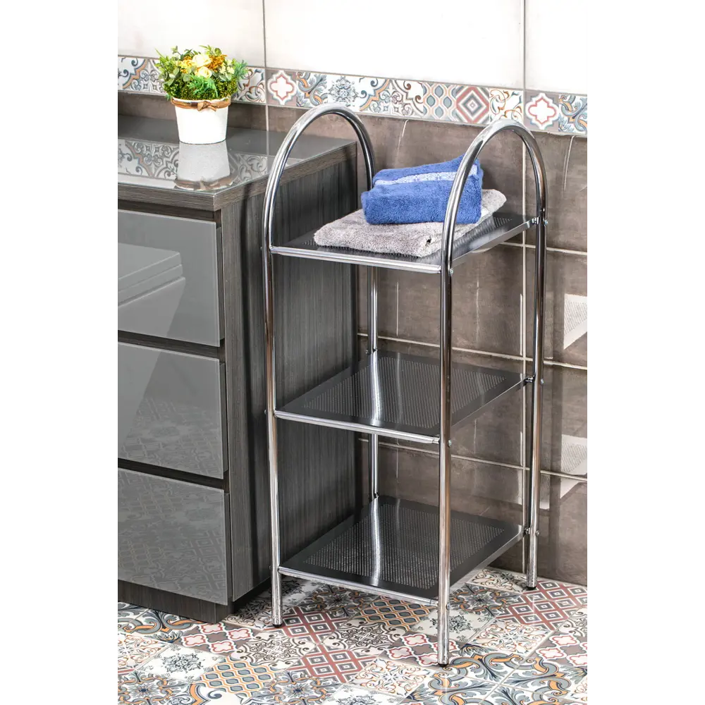 Стеллаж для ванной Swensa 3 яруса 33.5x86.8 см цвет хром SWFL STLM-2016153 - Вид №5
