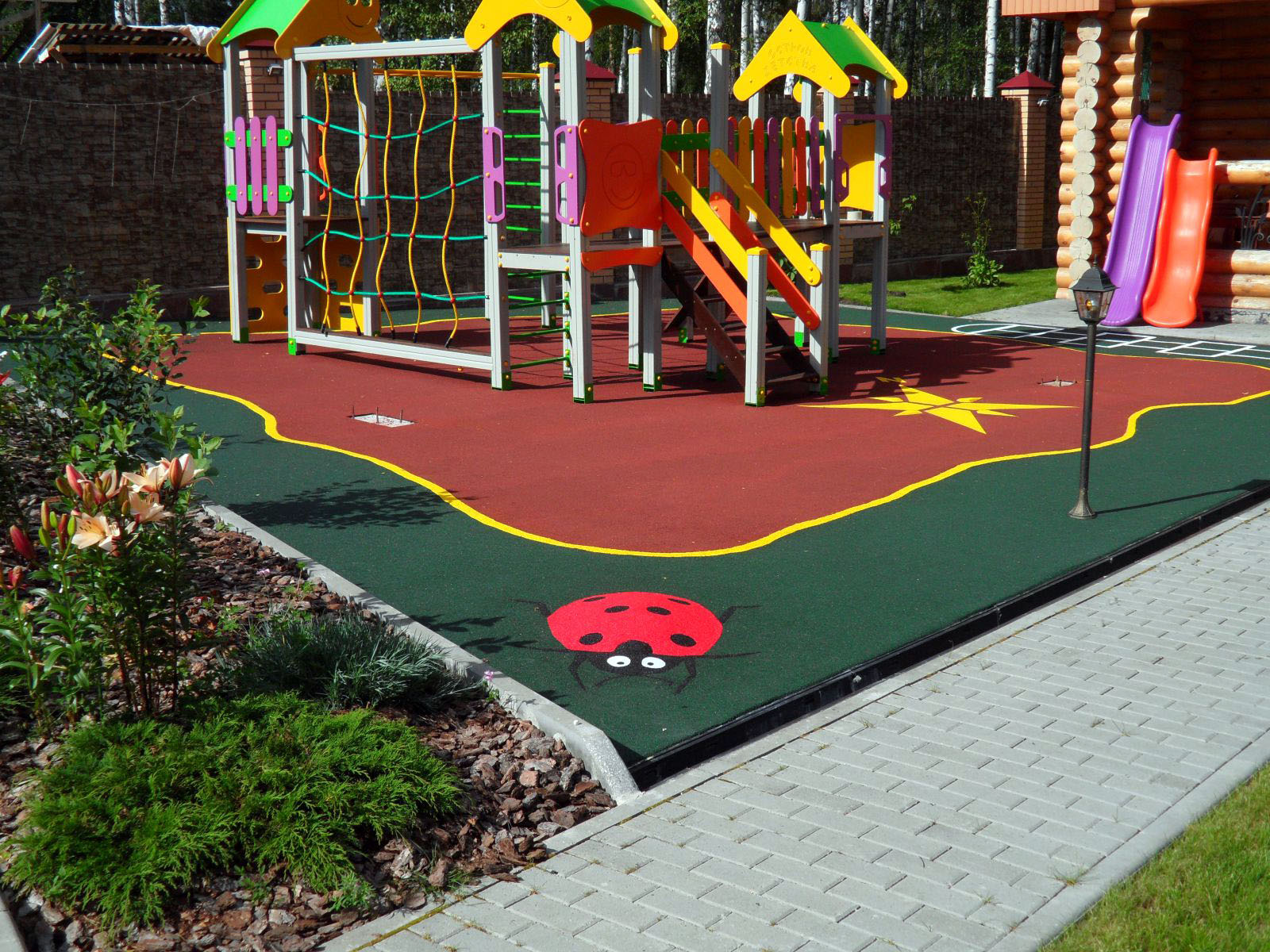 Бесшовное покрытие для детских площадок. Резиновое покрытие ЭКОПРОФИТ 01-258 - Вид №5