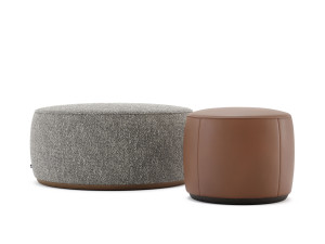 Круглый пуф из ткани