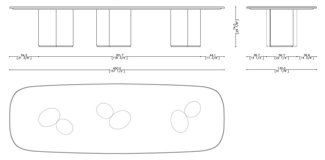 Стеклянный обеденный стол Sicis PHILIPPE ARCH-00125274 - Вид №12
