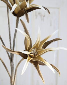 7893 776 a3 Искусственный мягкий цветок 'экзотика', 5 цветков, 115 см, бежево-коричневый H-andreas