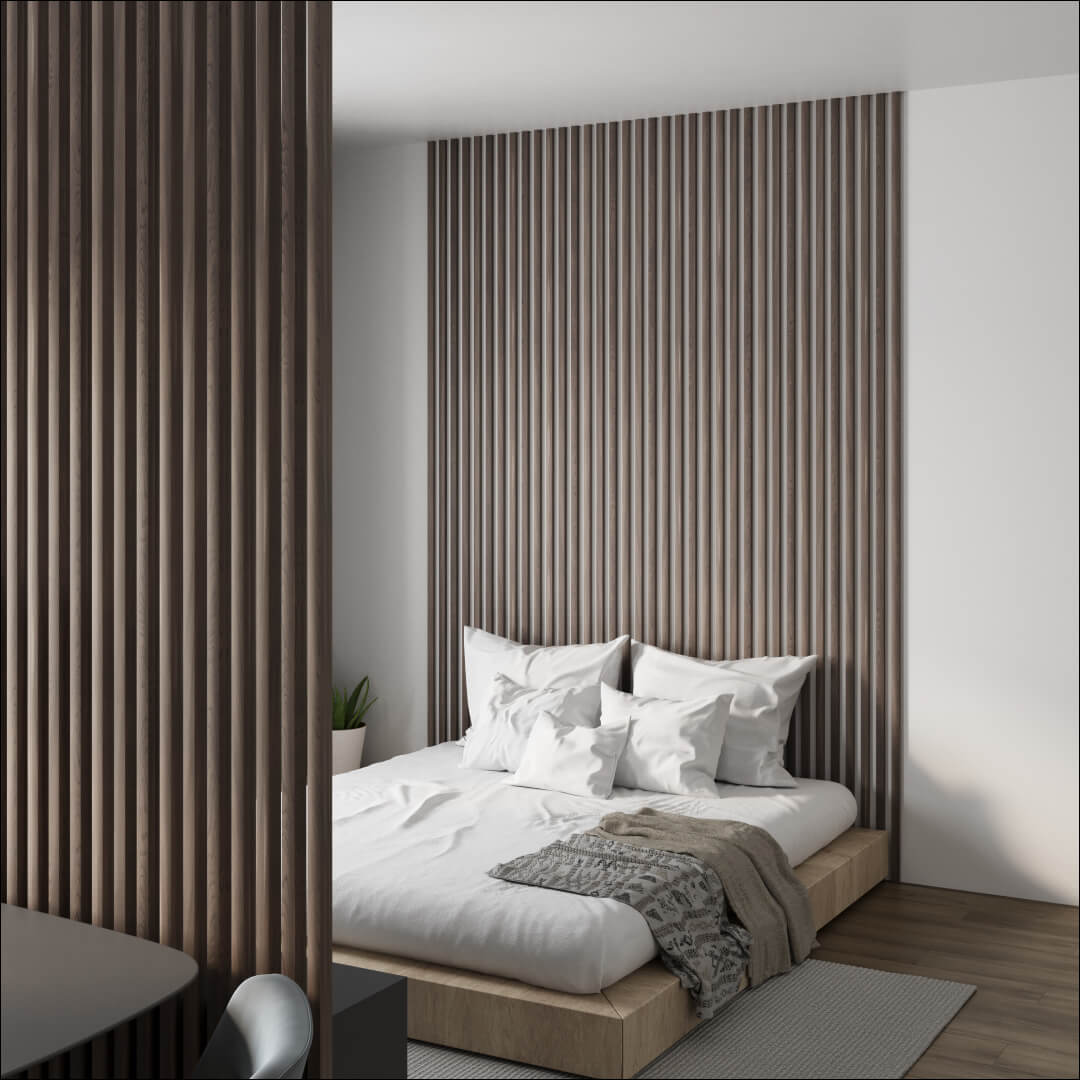 Интерьерная рейка МДФ Stella Милана Light Орех Бразильский 20*30*2700 (уп.8шт.) STSR-826 - Вид №6