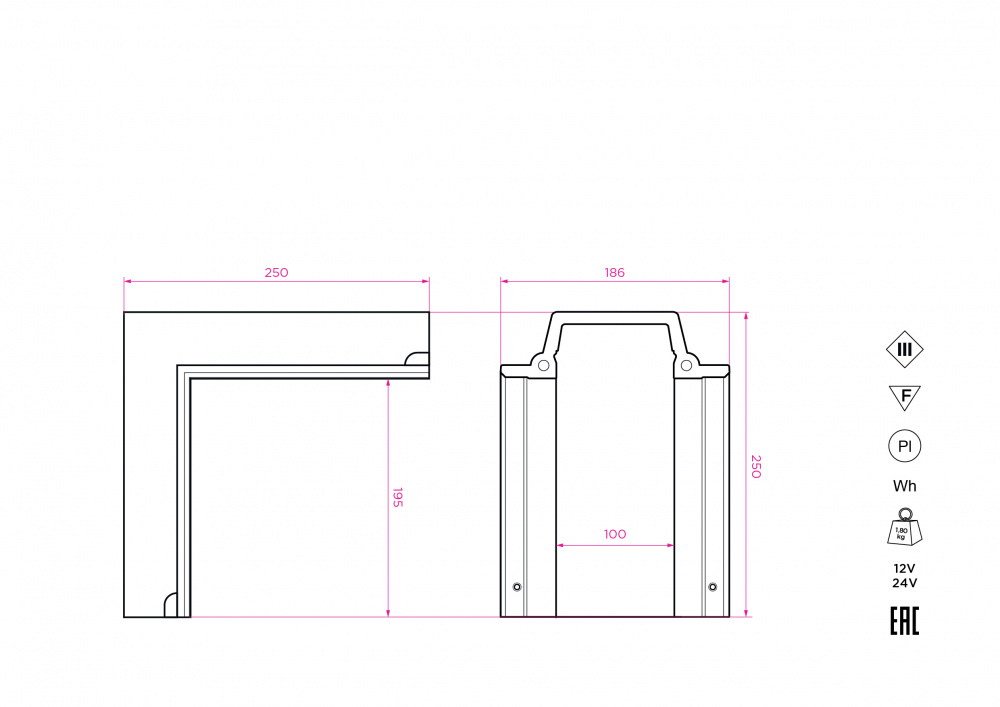 SN 345 Соединительный элемент (угол 90 стена/стена, стена/потолок) для Stellanova SABER 100  - Вид №3