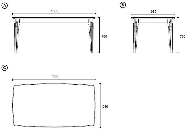Enza Home Прямоугольный стол из стекла под мрамор Elegante sun-id-1430221 - Вид №3