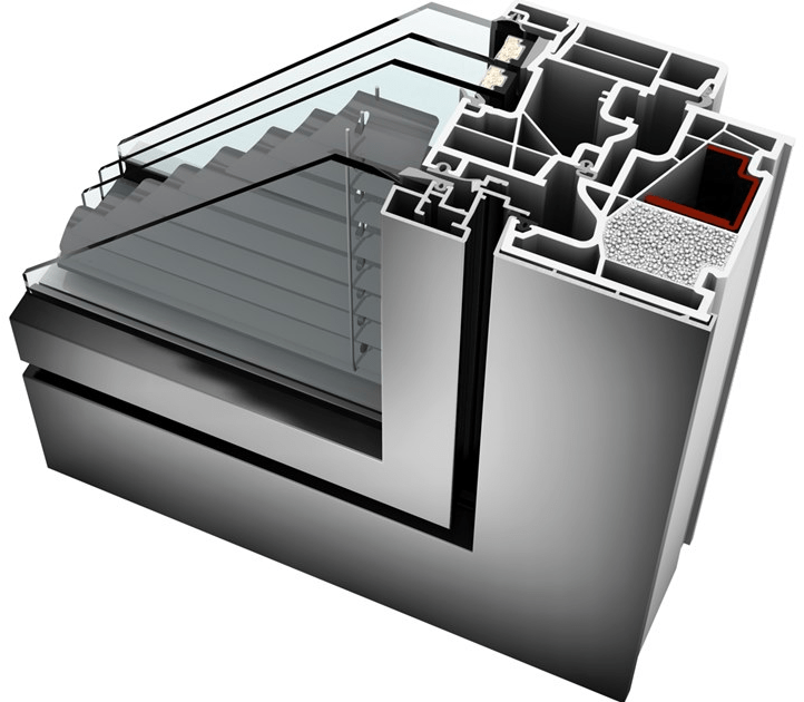 INTERNORM Italia Французское окно из алюминия и пвх sun-id-1469861 - Вид №1