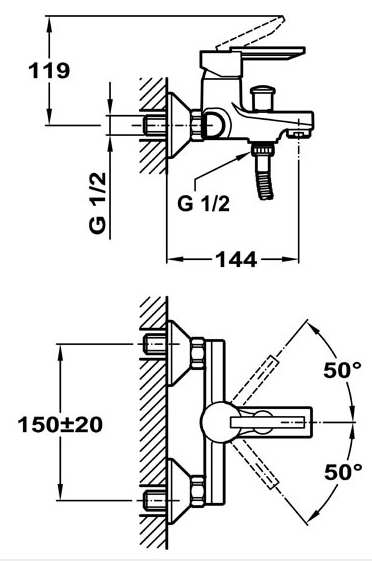 151-0022-11/00 Смеситель Mofem Samba Santreyd - Вид №1