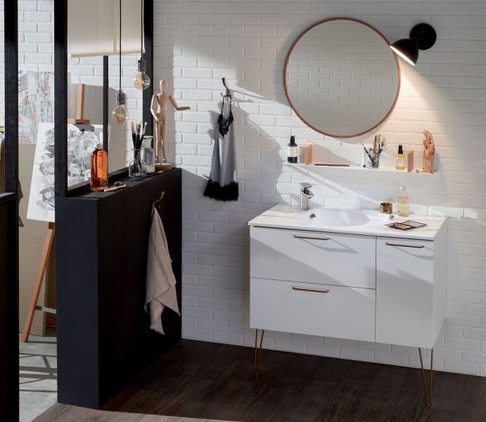 EXBA112-Z-00 Подвесная раковина настенная прямоугольная JACOB DELAFON ODEON RIVE GAUCHE белая - Вид №1