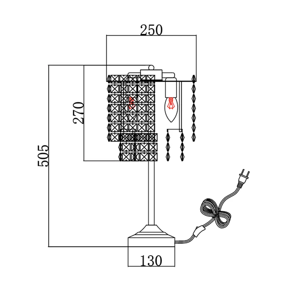 Настольная лампа Estares Diona цвет хром STLM-2010014 - Вид №5