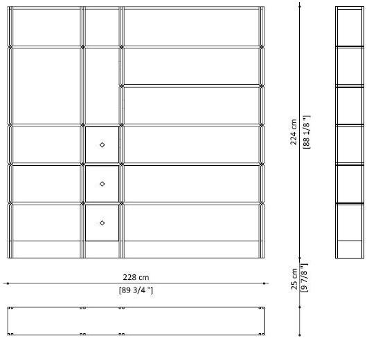 Paolo Castelli Открытый книжный шкаф с ящиками из стали и металла sun-id-1419109 - Вид №10