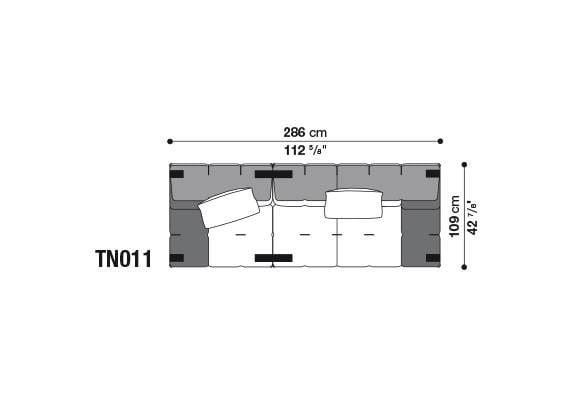Секционный диван из ткани B&B Italia Tufty-Too ARCH-00095690 - Вид №25