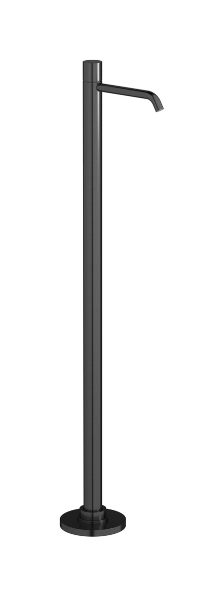 Высокий смеситель для напольной раковины в комплекте с донным клапаном. WE ARE IB rr299cs Brushed Black Chrome Brera