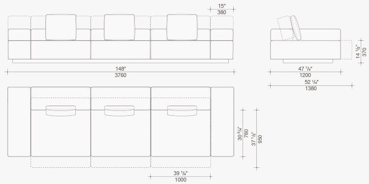 Lema Диван-кресло из ткани sun-id-1475879 - Вид №7