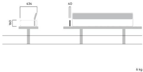 VESTRE Скамья из стали и дерева в современном стиле с подлокотниками и спинкой Forum sun-id-1388394 - Вид №4