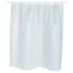 Штора для душа с кольцами Мрамор 180x180 см Peva цвет белый