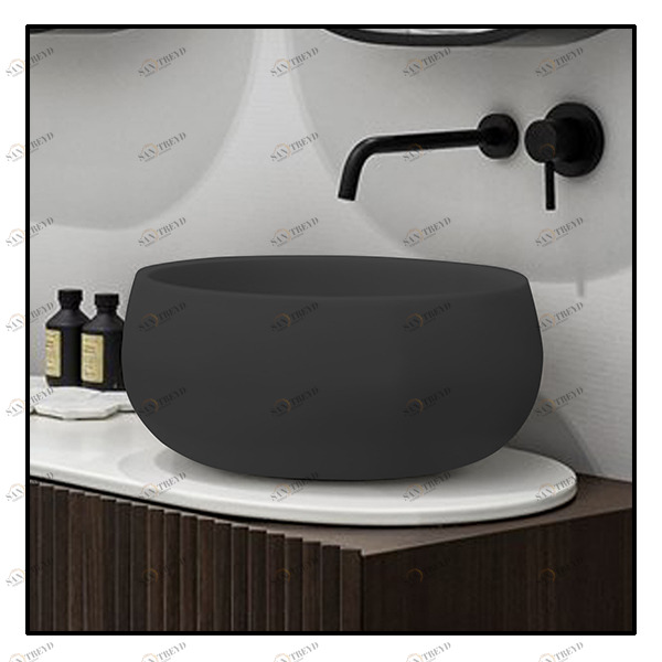 BATOCM Накладная раковина на столешницу  круглая Ceramica Cielo 