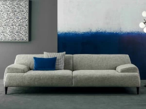 Bonaldo Съемный кожаный диван с полкой для журналов