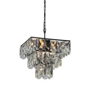 Подвесная люстра Vitaluce V5267-1/8+1 VITALUCE ДИЗАЙНЕРСКИЕ 328112 Черный;прозрачный