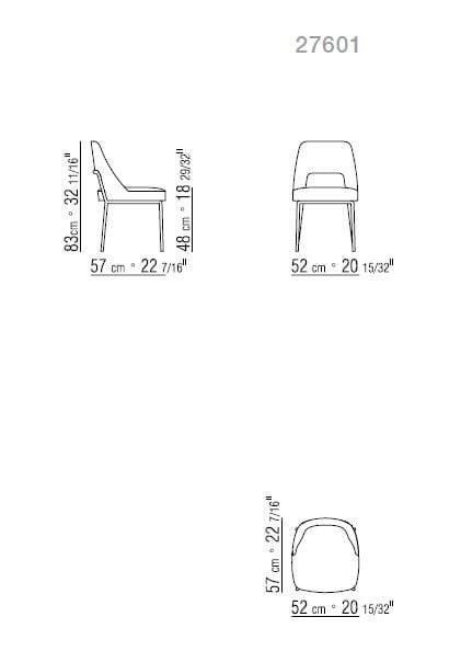 Мягкий стул из ткани Flexform Джойс ARCH-00093613 - Вид №2