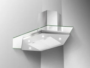 FABER Угловая вытяжка из нержавеющей стали и стекла со встроенной подсветкой