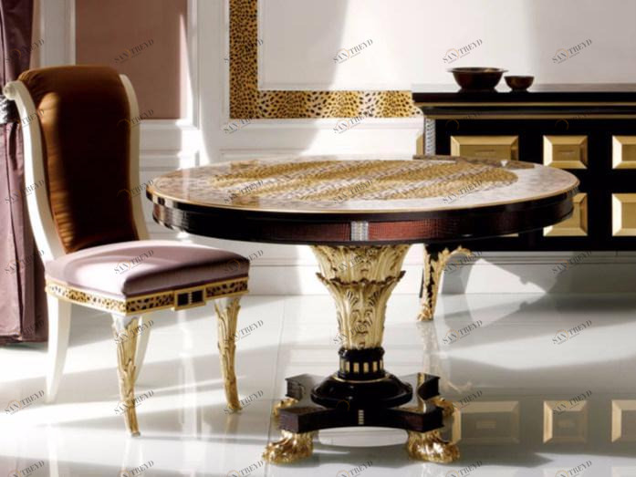 Rozzoni Круглый кожаный стол для гостиной Paris sun-id-1426619