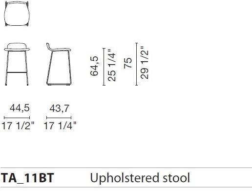 Cappellini Штабелируемый стул с обивкой из кожи или ткани Tate sun-id-1428947 - Вид №9