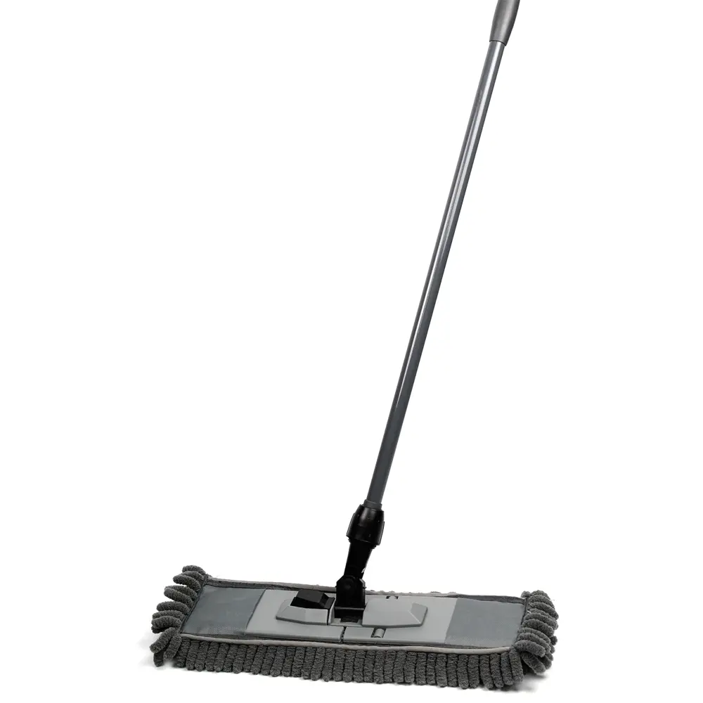 Швабра с плоской насадкой Inloran полипропилен с микрофиброй цвет серый 70-130 см STLM-2170824 - Вид №1