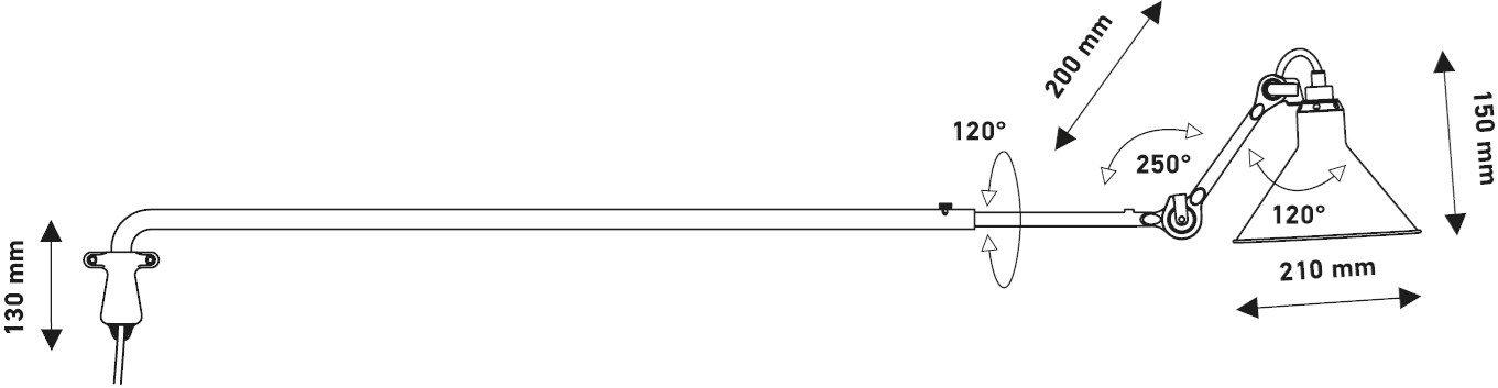 DCW éditions Регулируемый настенный светильник Lampe gras sun-id-1441672 - Вид №8
