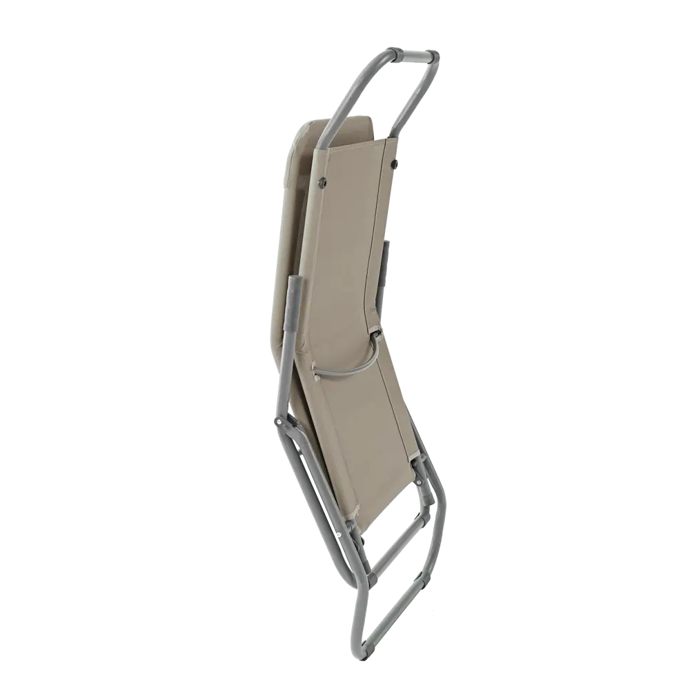 Шезлонг Veia Origami 137х61 см складной сталь/текстиль светло-серый 82232592 STLM-2050396 Santreyd  - Вид №3