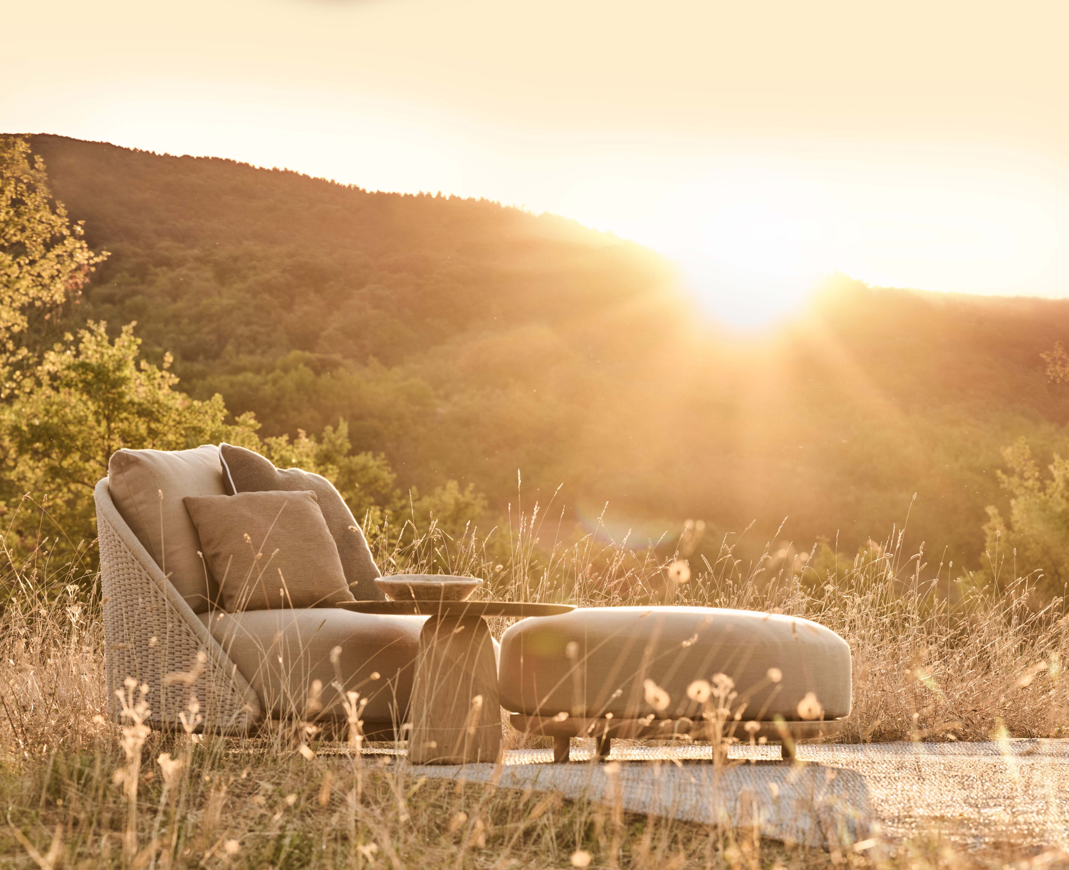 Садовый диван из тикового дерева TRIBÙ гелий ARCH-00150974 - Вид №2