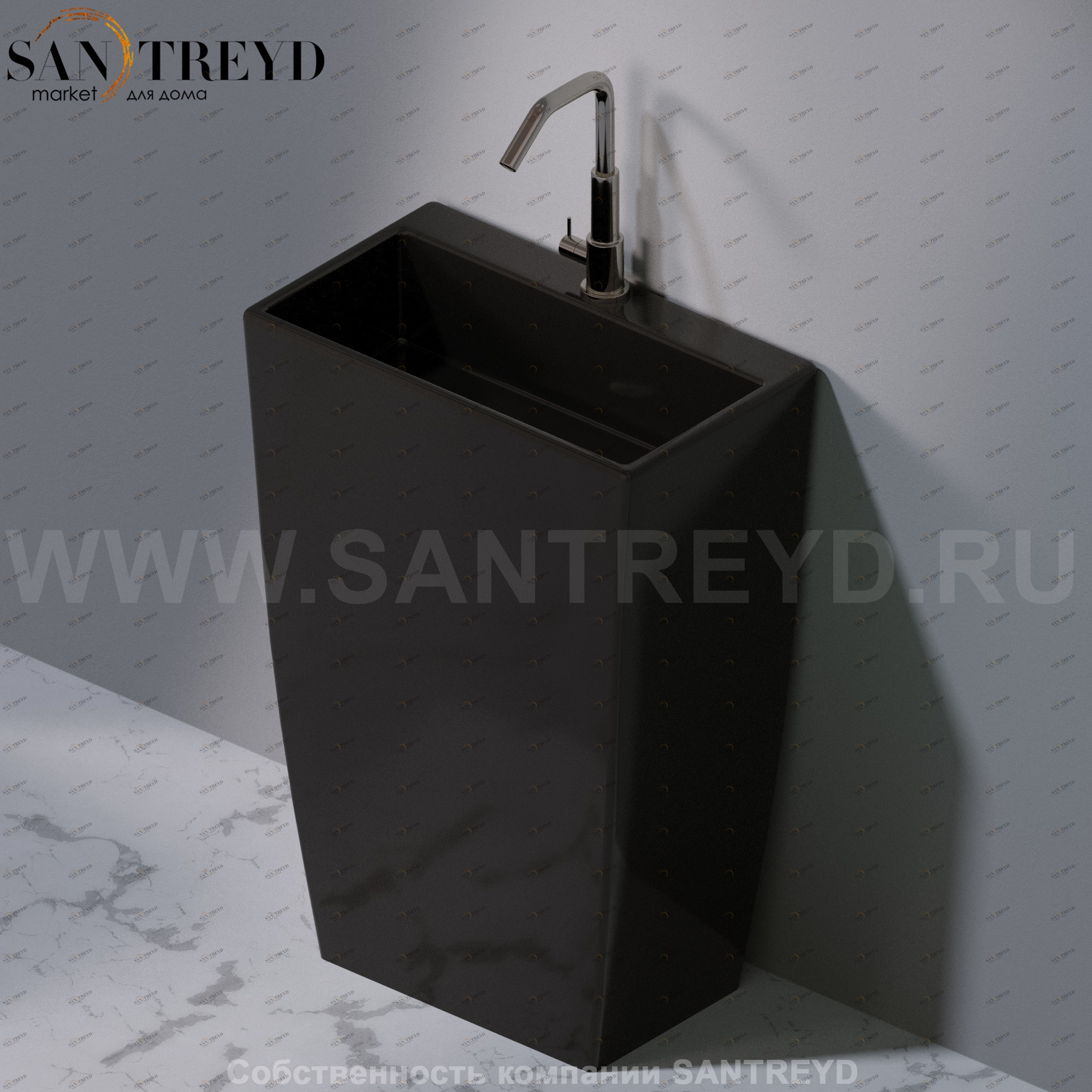 L115104 Напольная раковина стоящая прямоугольная A. e T. Italia Tower AeT ITALIA