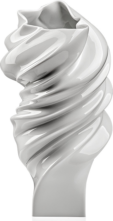 10593111 Rosenthal Ваза Rosenthal Вихрь 32см, фарфор, белая, глазурь Фарфор 