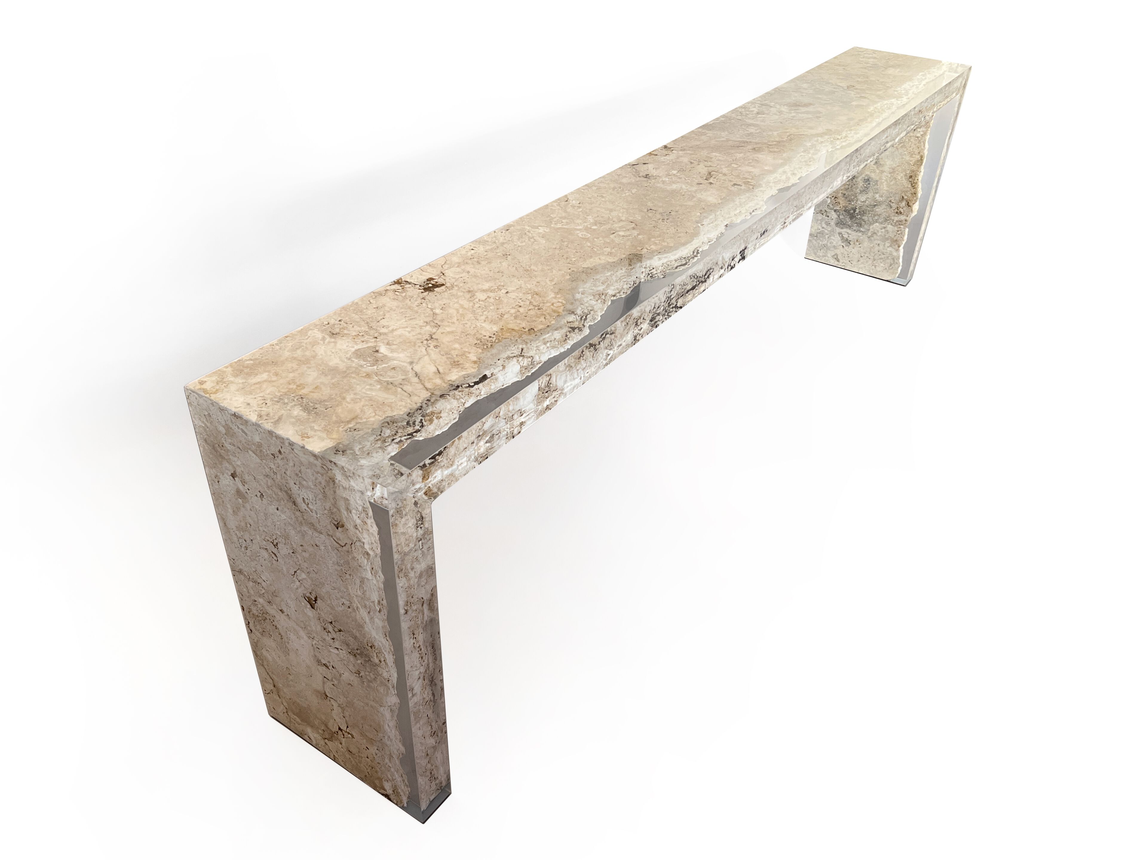 Прямоугольная консоль из травертина от Rapolano alcarol Bedrock ARCH-00045116
