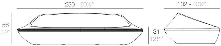 VONDOM Садовый диван 2-х местный дизайн Ufo sun-id-1404756 - Вид №4