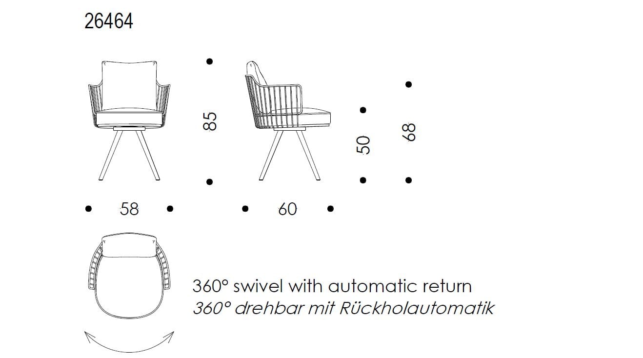 Тканевый стул с подлокотниками Wittmann Paradise Bird ARCH-00141929 - Вид №2