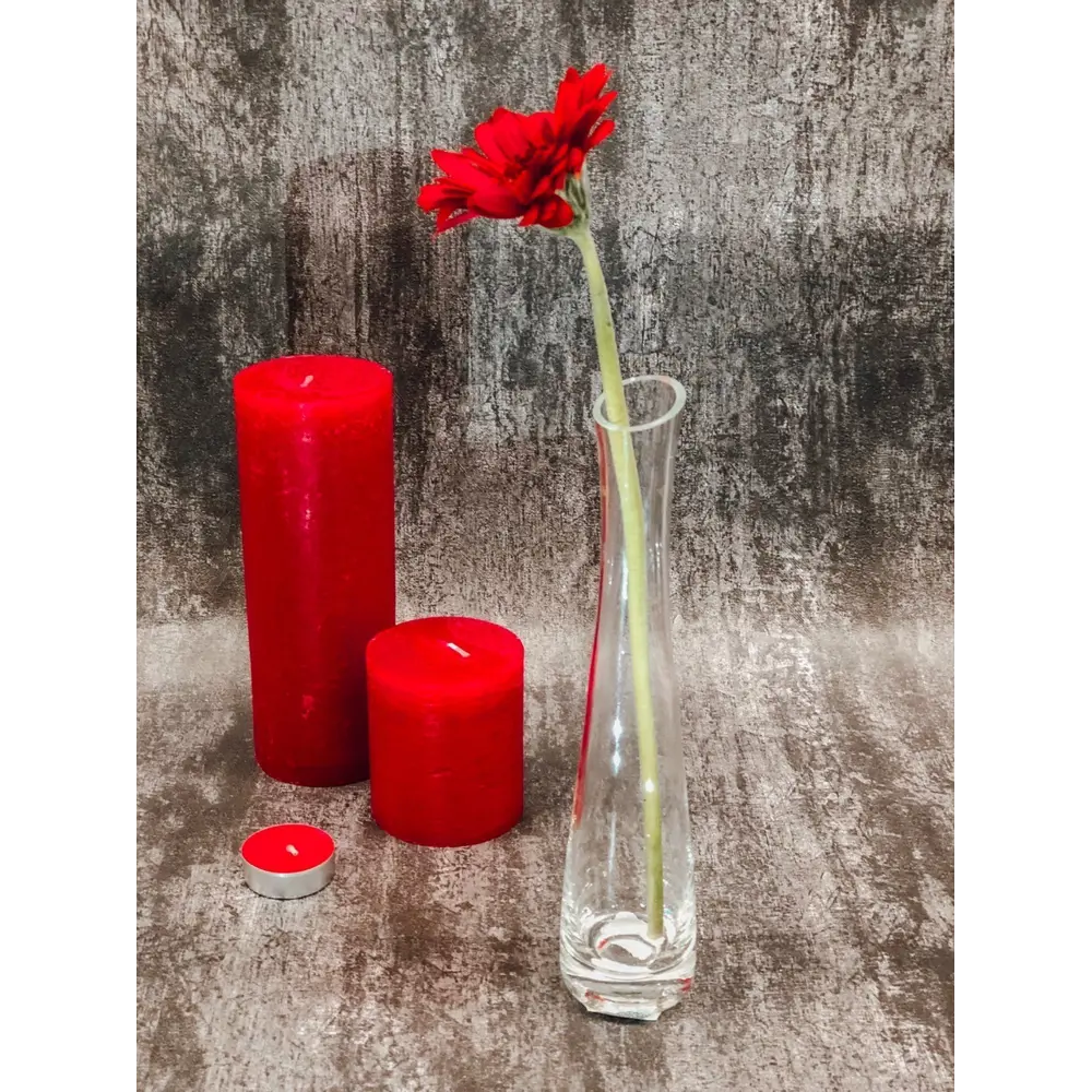 Свеча-столбик «Рустик», 7х8 см, цвет красный Santreyd STLM-2097595 - Вид №2