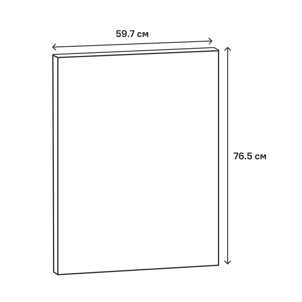 Фасад кухонный DELINIA ID Ньюпорт 59.7×76.5 см матовый белый с филенкой 82010397 STLM-0017287 - Вид №15