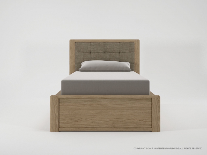 439_864 Кровать односпальная с тканевым изголовьем Karpenter Circa17