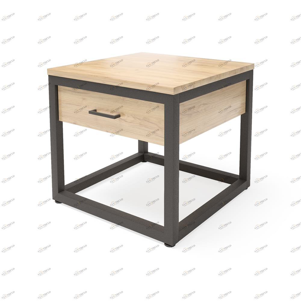 Тумбочка прикроватная для спальни светло-коричневая Neo Loft MILLWOOD RAW 134464 Бежевый;дуб сонома 