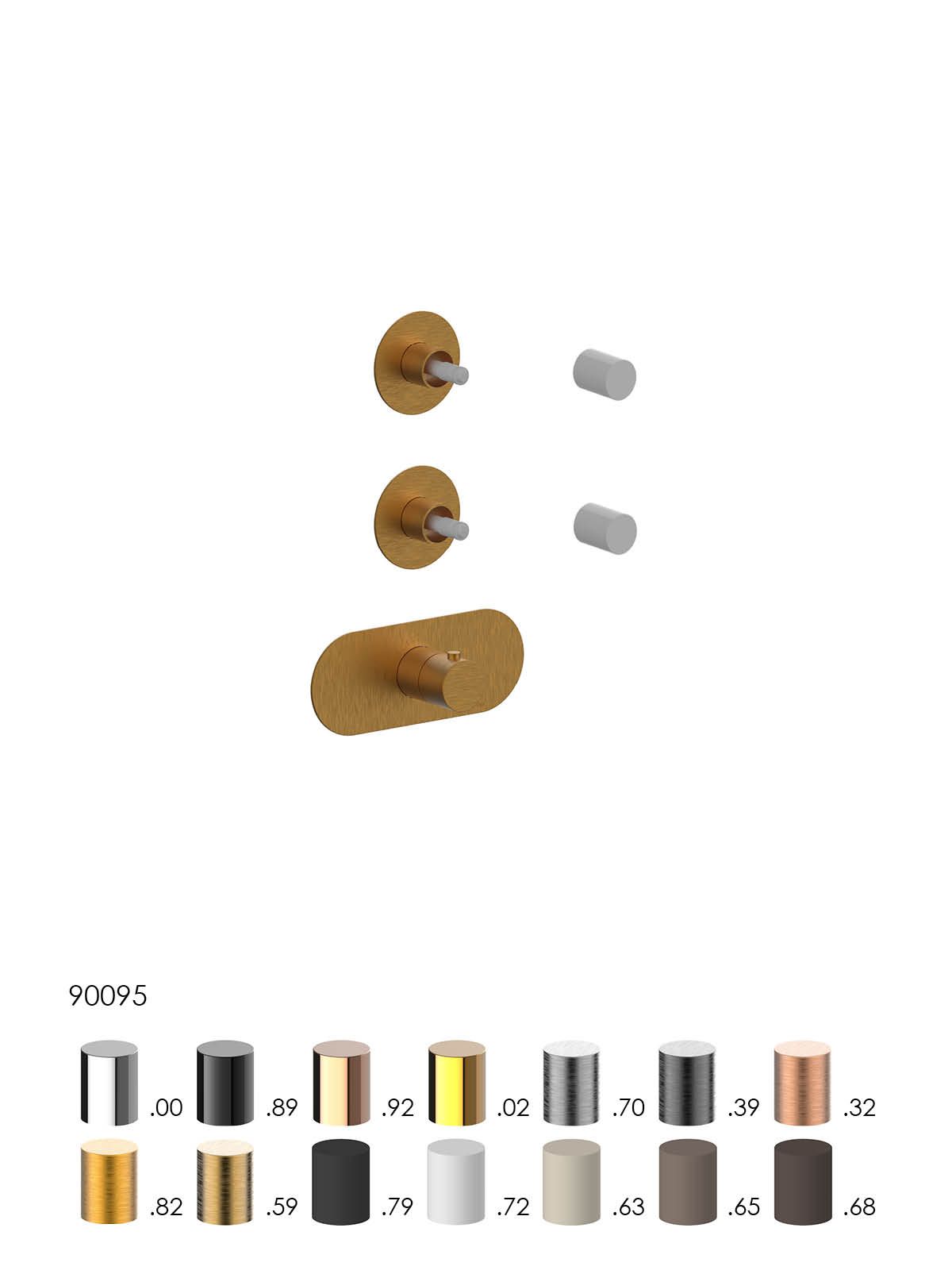 Термостатический смеситель для душа с 3 отверстиями Rubinetterie Frattini отдельная эстетика ARCH-00056277 - Вид №5