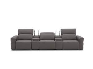 3-местный кожаный диван с откидной спинкой