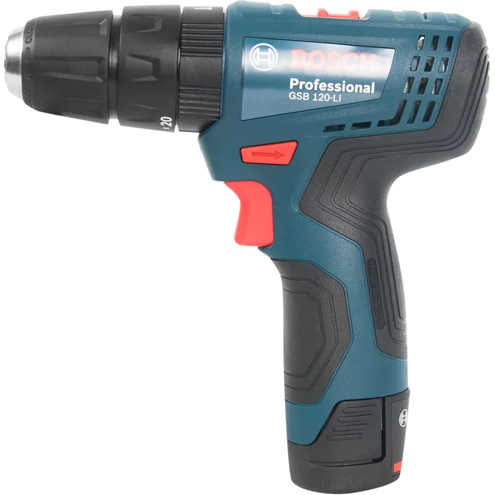 Дрель-шуруповерт аккумуляторная ударная Bosch Professional GSB 120 06019G8100, 12 В Li-ion 2x2 Ач 82449657 STLM-2087275  - Вид №2