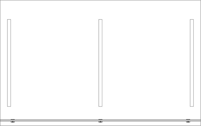 BY 2168 Зеркало с полочкой 120 cm с 3-мя встроенными LED-светильниками 16,5 W EVOFORM Ledline-S - Вид №1