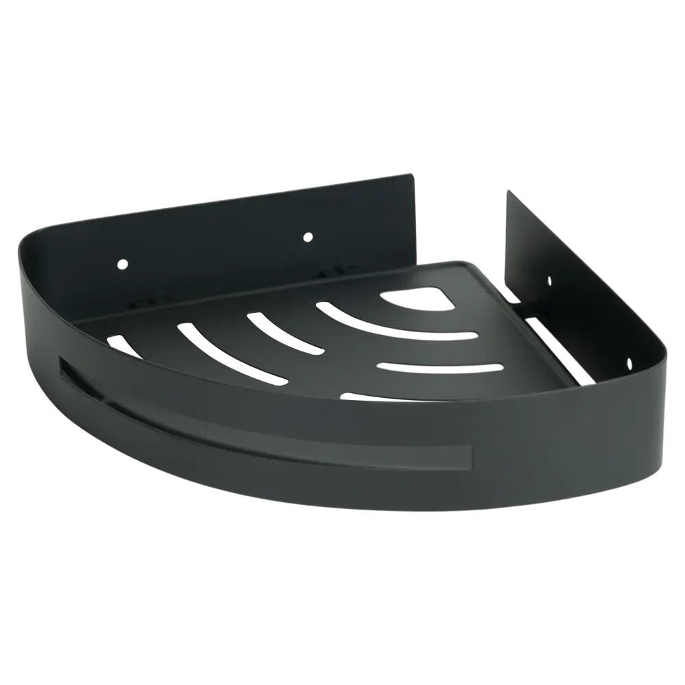 Угловая полка Vidage Стоун для ванной в матовом черном цвете 89384538 STLM-1584229