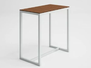 GANDIABLASCO Прямоугольный высокий садовый стол из тика Saler teak