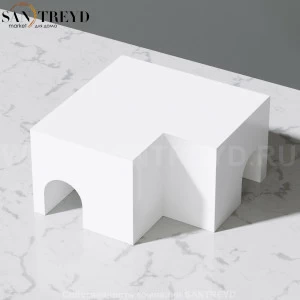 Effegibi ACCESSORI Модульная скамейка для облицовки, секция угловая белая SV31000010