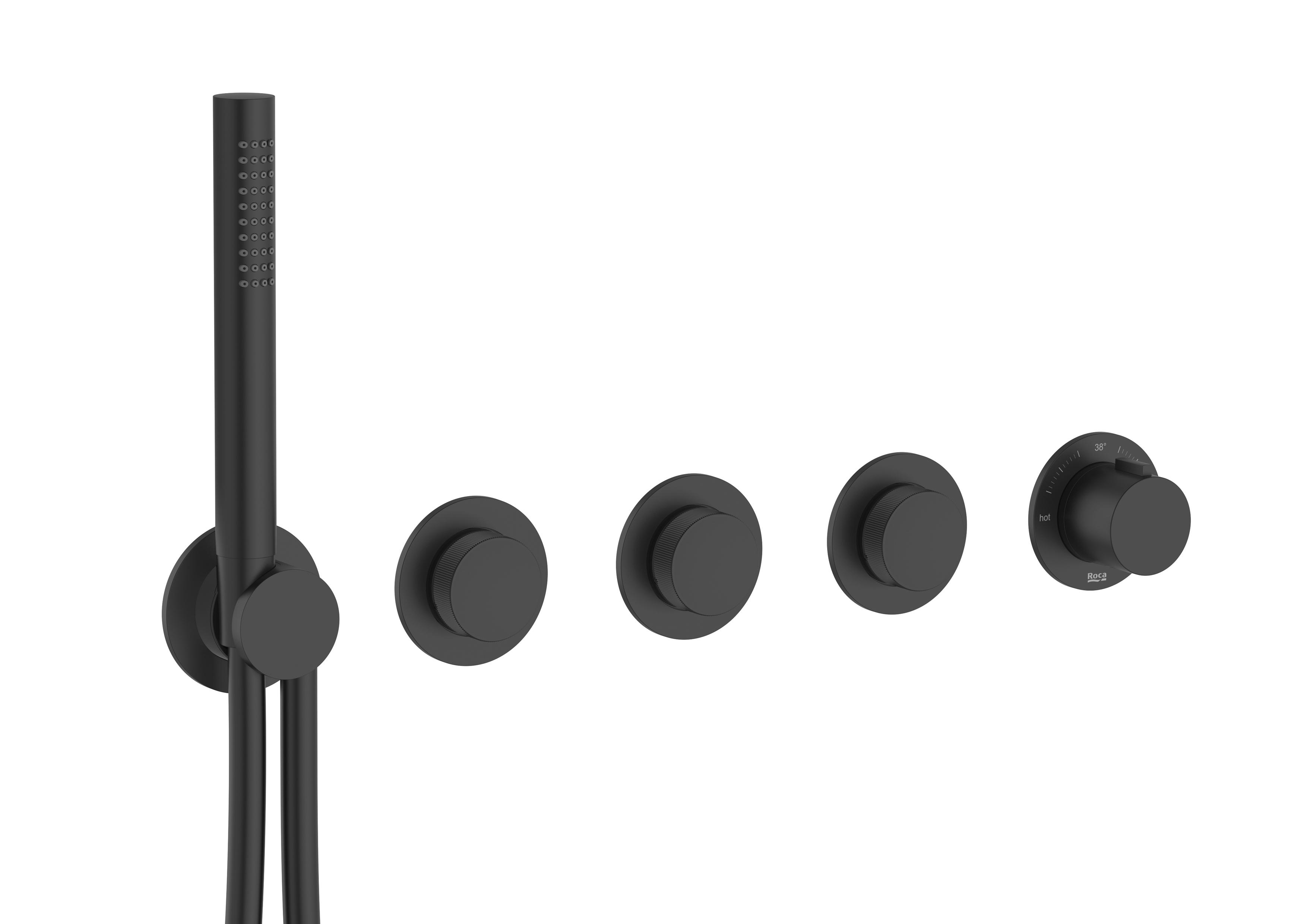 Латунный термостатический смеситель для душа с 5 отверстиями и ручным душем Roca T_Multi ARCH-00113942 - Вид №2